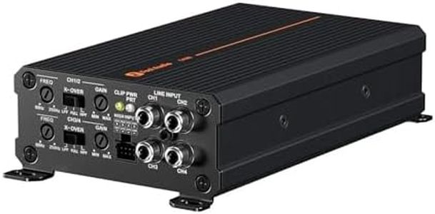 Fosi Audio CA30 4 Channel Car Amplifier Mini Class D 200x4 Peak 400 Watts, Micro Compact Amp Mono Subwoofer, RCA/High Level Input, 320W 2 Bridgeds, Low Noise HiFi for Vehicle Stereo Audio Sound System