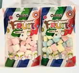 CAPTAIN Fruit Marshmallow Pouch 200g Combo Pack of 2 (200g*2) (Pink & White+ Color Ring) (Halal)