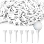 100pcs Golf Tees, Plastic Short Golf Tees 1-1/2 Inch Golf Ball Tees Golf Training Practice Accessories for Irons, Par Threes, Hybrids and Outdoor Driving Range (White)