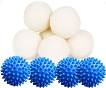 Dryer Balls, Set of 10, Soften Fabrics Naturally, Reusable, Reduce Wrinkles, Saves Drying Time