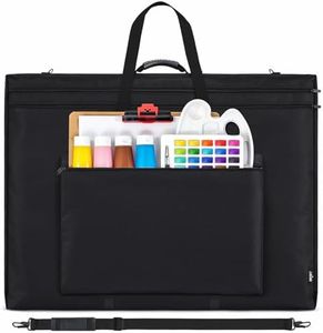 JJRING 36x48 Art Portfolio Tote Bag - Large Carrying Storage Case with Handle & Adjustable Shoulder Strap, Portfolio Folder for Artwork, Posters, Canvas, Drawing Boards