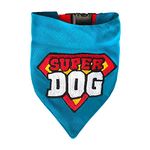 That Dog In Tuxedo Superhero Dog Bandana with Adjustable Collar (Blue, M-L)