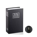 Book Safe with Combination Lock - Jssmst Home Dictionary Diversion Metal Safe Lock Box 2017, SM-BS0401S, black small