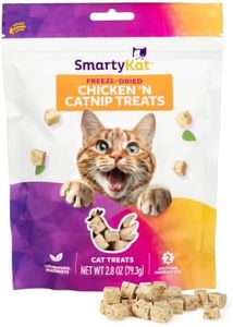 SmartyKat Freeze Dried Real Chicken & Catnip Crunchy Cube Treats for Cats, 2.8 oz Bag