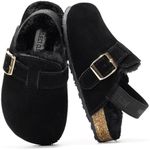 Project Cloud Mini Clogs for Kids - Memory Foam Unisex Kids Clogs - Non Slip Clogs for Kids, Boys & Girls' Clogs & Mules - Water Resistant Kids Clogs Arch Support (Jeanna, Black, 1)