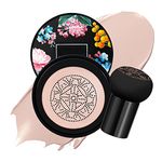 Ownest Mushroom Head Air Cushion BB Cream, Concealer Lasting Nude Makeup Moisturizing Brightening Pigment CC Liquid Foundation, Even Skin Tone Makeup Base BB Cream -(Natural)