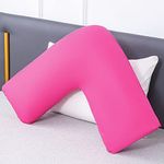 EDS Luxury V Pillow With Pillowcase Orthopaedic V Shaped Pillows – Fuschia