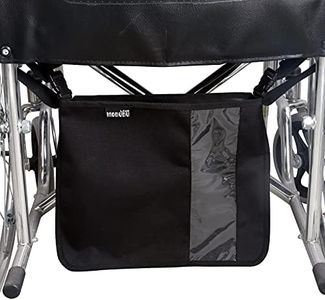 LEAD MODUDU Wheelchair Under Basket for Catheter Bag Covers Infusion Bag Foley Catheter Bag Urine Drainage Bag Holder Inspection Window Nephrostomy Drainag Bag (Black)