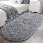 LOCHAS Ultra Soft Children Rugs Room Mat Modern Shaggy Area Rugs Home Decor 2.6' x 5.3', Gray