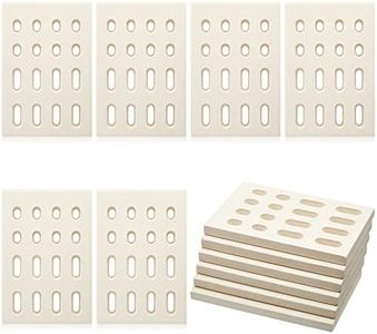 Treela 6 Pcs Grill Heat Plate Flame Tamer Ceramic Brick Flame Tamer Compatible with Grand Turbo Grills Replacement Parts Ceramic BBQ Bricks