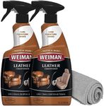 Weiman Leather Cleaner Conditioner & Protector for Couches, Boots, Chairs, Bags, Purses & Auto Interior with Microfiber Towel Included (2 Pack)