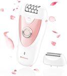 Epilator for Women, 2 in 1 Facial Hair Removal Epilators with Built-in LED, Wet/Dry Hair Remover Device, Smooth Glide Epilator for Bikini, Face, Arm, Legs, Armpits(Pink 2025)