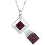 Nano Bible Sterling silver necklace for women with zircon stones. Unique and original Jewelry gift for wife, daughter or girlfriend. 17.5” adjustable