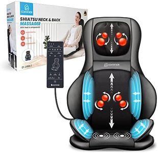 COMFIER Neck Back Massager with Heat, Shiatsu Massage Chair Pad with 2D/3D Kneading & Compression Chair Massager, Full Body Massager for Neck and Back,Shoulder,Thighs,Gifts for Mom,Dad