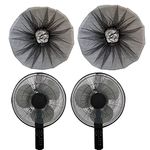 2 Pack - 18" Fan Safety Protection Cover,Kid Children Baby Finger Protect Fan Net Guard,Washable Pedestal Fan Dustproof Cover,Summer Home Fan Safety Dust Cover,Perfect for Parents of Toddlers (Black)