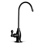 iSpring GK1-ORB 5.5"x10.5" 13oz Solid Brass Heavy Duty Water Filter Designer Faucet-Coke Shaped High-Spout, Oil Rubbed Black