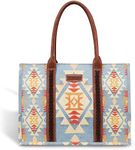 Montana West Wrangler Tote Bag for Women Western Shoulder Purses Boho Aztec Satchel Hobo Handbags WG2202-8119BR