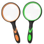 Unvtap Magnifying Glass 2Pack Magnifying Glass 10X Magnifying Glass Kids Handheld Magnifying Glass, Handheld Reading Magnifier for Reading, Inspection, Hobbies & Crafts