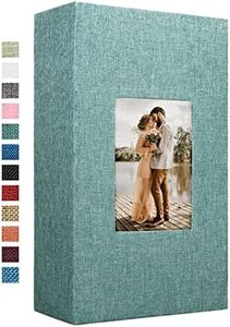Vienrose Linen Photo Album 420 Pockets for 4x6 Photos Fabric Cover Photo Books Slip-in Picture Albums for Wedding Baby Vacation