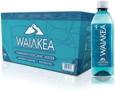 Waiākea - Hawaiian Volcanic Water - Naturally Alkaline Water - pH Range 7.6 to 8.2 - All Natural Minerals & Electrolytes - 100% Recycled Water Bottles - Bottled Water 24 Pack - 16.9 Fl Oz, 500 mL