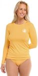 Body Glove Women's Standard Sleek Long Sleeve Rashguard with UPF 50, Canary