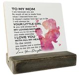 To My Mom Wood Sign Gift, I Love You with All My Heart, Gifts for Mom From Daughters, Plaque with Wooden Stand, Meaningful Wood Sign Plaque Gift, Wood Plaque Gift, Mother’s Day Birthday Gift