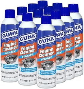GUNK Engine Cleaner – Foamy Spray for Engines with Plastic Covers – Expanding Foam Quickly Removes Grease, Oil, Dirt & Road Grime - Clings to Surfaces for Easy Rinse – 17 oz (Case of 12)