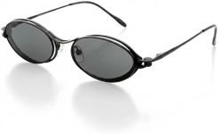 Hit Notion Magnetic Clip-On Polarized Sunglasses Lenses for Oval Frame Glasses - Clip Only-Matte Black - Fits 51-18-140