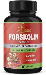 Organic Forskolin Supplements Capsules 5000Mg with Turmeric Curcumin, Arjuna, Garcinia Cambogia, Green Tea - Support Energy Production, Immune System & Body Management