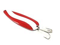 Red and White Spoon Lure for Casting Fishing - Northern Pike, Walleye, Largemouth Bass, Freshwater, Canada