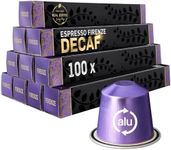 Decaf Italian 'Firenze' Espresso: Tastes Like Full-Caf | 100 Aluminum Capsules for Nespresso — Rich Flavor
