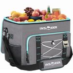 INSMEER Cooler Bag 90 Cans/55L, Insulated Soft Sided Cooler with Shoulder Strap, Large Collapsible Coolers, Portable Food Cooler for Camping/Beach/Travel/Grocery