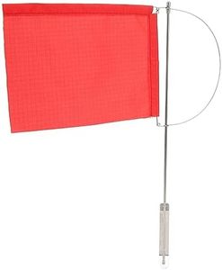 Wind Indicator Flag, Marine Mast Flag Wind Indicator, Marine Mast Flag Wind Indicator with Stainless Steel Mast Eye Catching Red Boat Flag for Sailboat Yacht (185 * 135mm(7972SM))