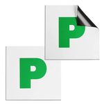 P Plates Magnetic New Driver Pack of Two Pass Plates for Car Extra Thick 1.1mm Ideal for New Driver Instruction and Safety