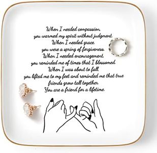 Titanape Friend Gifts for Women Birthday Trinket Ring Dish You are a friend for a lifetime Inspirational Friendship Gifts for Women Friend, Sister, Coworkers, Female