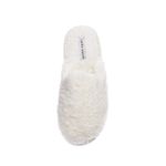 Laura Ashley Ladies All Over Plush W/Memory Foam Slippers white Size: M