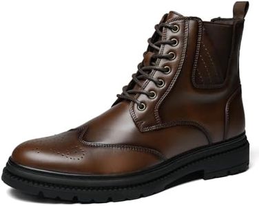 OKKO Mens Chelsea Dress Boots Classic Fashion Casual Leather Slip On Ankle Boot for Men