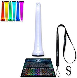 UltraPoi Digi LED Glow Stick - Rechargeable Reusable Multicolor Light Decoration for Poi, Music Festival, Rave, Camping, Birthday Party, Wedding, Parking Guide and Dog Walking