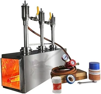 Simond Store Propane Gas Forge Triple Burner, 2600F Rated, Blacksmithing Forge for Knife Making Farrier Forging Blacksmith Tools Equipment - Stainless Steel Forge