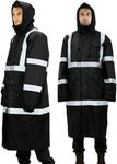 sesafety Safety Rain Coats for Men Work, Class 3 HighVisibility Rain Gear