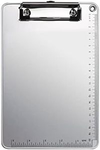 Chris.W A5 Recycled Aluminum Clipboard with Low Profile Clip and Hanging Hole - cm & Inch Dual Scales Stationery(6''x 9'')
