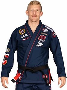 FUJI Mens Suparaito Jiu 8 BJJ Gi, Navy, A3L US