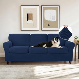 CHUN YI 7 Piece Couch Covers For 3 Cushion Couch