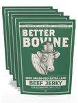 BETTER BOVINE Grass Fed Extra Lean Beef Jerky, Keto, Paleo, Low Carb, High Protein, Gluten Free, Sugar Free, Non-GMO, Nitrate Free, Preservative Free, No Antibiotics, No Added Hormones, 30g Protein, 0g Carbs, 130 Calories, Salt and Pepper 5 Pack