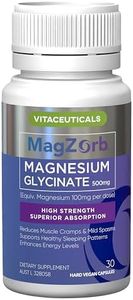 Vitaceuticals MagZorb Magnesium Glycinate 500mg - 30 Capsules Vegan, Gluten Free