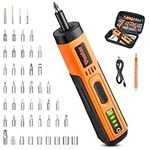 Vastar 4.2V Cordless Electric Screwdriver Set, 49 in 1 Rechargeable Screwdriver Kit with LED Light, 4 Torque Settings, 35 Screwdriver Accessory Bits, 8 Sockets, Power Drill for Home DIY