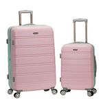 ROCKLAND 20 Inch 28 Inch 2 Piece Expandable ABS Spinner Set, Mint, One Size