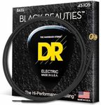 DR Strings BKB-45 BLACK BEAUTIES BLACK Colored Bass Strings: Medium, 45-105
