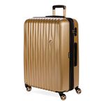 SwissGear 7272 Energie Hardside Expandable Luggage with Spinner Wheels, Gold, Checked-Large 27-Inch, 7272 Energie Hardside Expandable Luggage with Spinner Wheels
