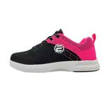 ELITE Women's Comfort Bowling Shoes - Universal Slide Soles, Ultra Light-Weight Mesh Athletic Style for Bowlers, Black/Pink, 8.5